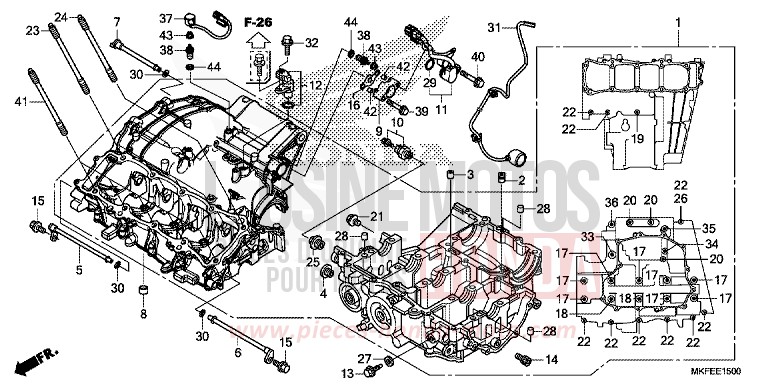 CARTER MOTEUR de CBR1000RR SP SP1 SP2 GRAND PRIX RED (R380X) 2019
